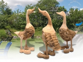 Holztier - Ente mit Schuhen 