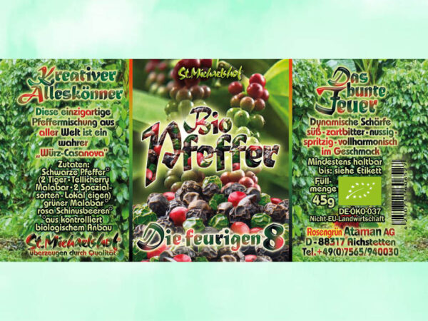 Bio Pfeffer "Die feurigen 8" in der Keramikmühle – Bild 3