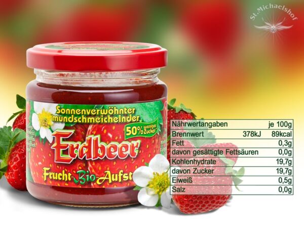 Bio Erdbeer Frucht-Aufstrich Biosüße – Bild 3