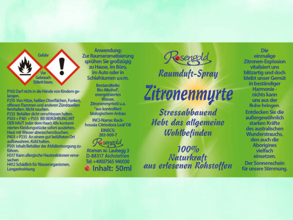 Zitronenmyrte Raumduft-Spray – Bild 3