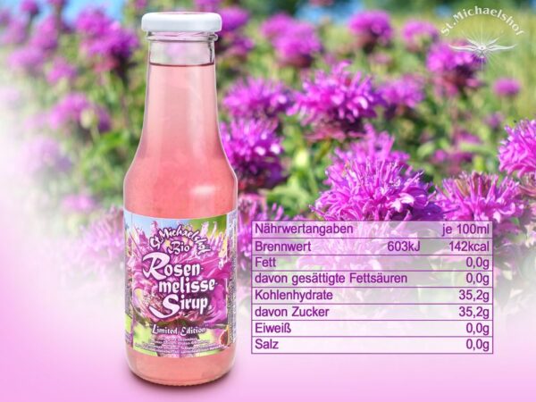 Bio Rosenmelisse-Sirup – Bild 3