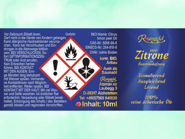 Zitrone Bio äth. Öl – Bild 3