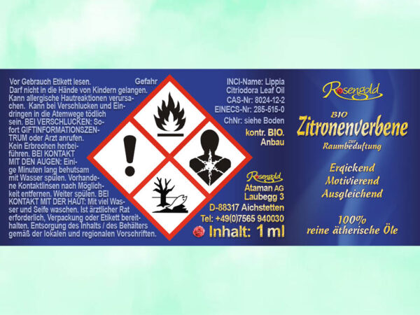 Zitronenverbene Bio äth. Öl – Bild 3