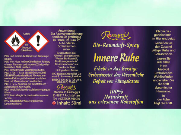 Innere Ruhe Bio-Raumduft-Spray – Bild 3