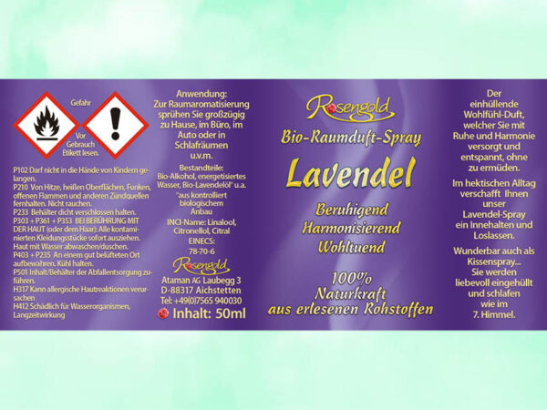 Lavendel Bio-Raumduft-Spray – Bild 3