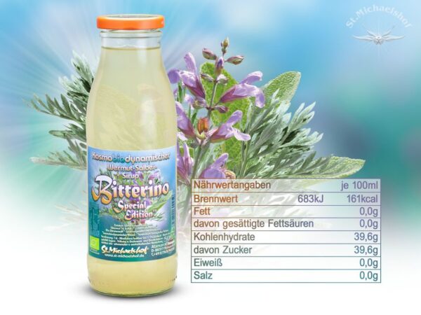 Bio Wermut-Salbei-Sirup "Bitterino" Special Edition – Bild 3