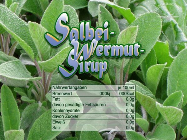 Bio Salbei-Wermut-Sirup "Zart-Bitterino" – Bild 3