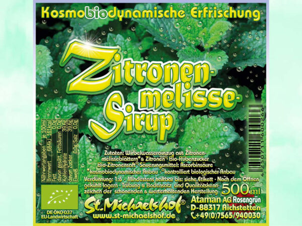 Bio Zitronenmelisse-Sirup – Bild 4
