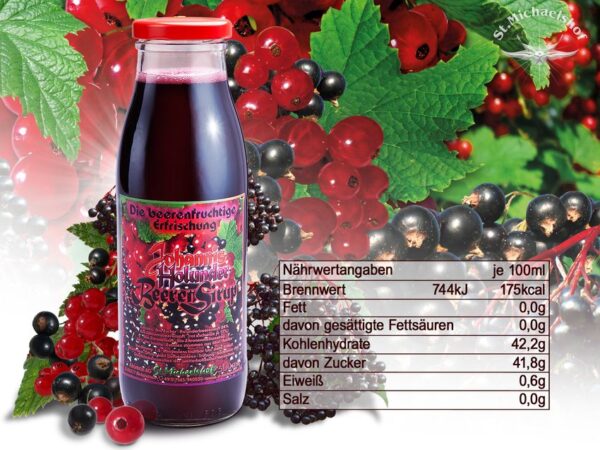 Johannis-Holunder-Beeren Sirup – Bild 3