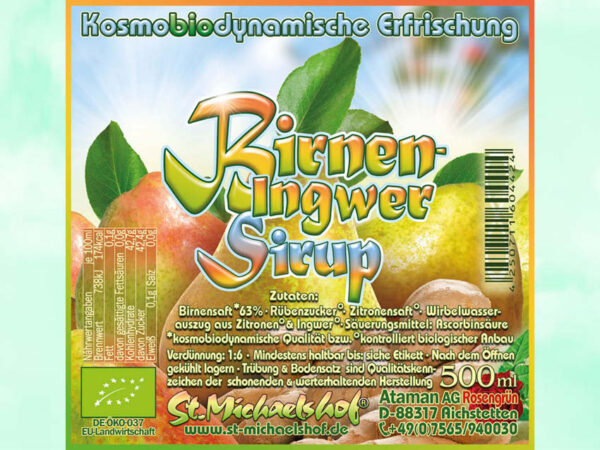 Bio Birnen-Ingwer Sirup – Bild 4