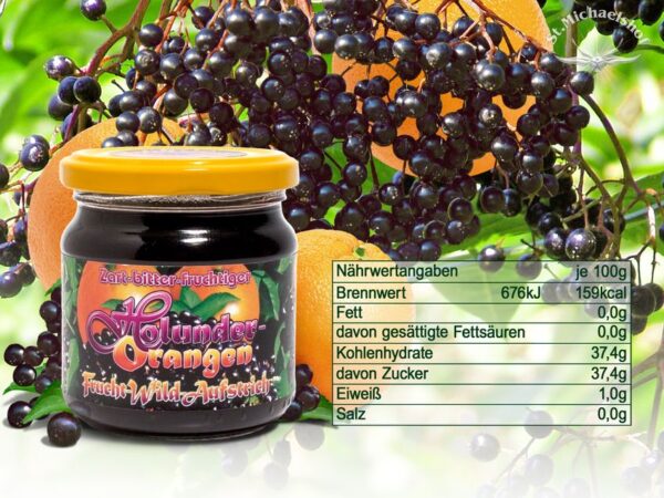 Wild Holunder-Orangen Frucht-Aufstrich – Bild 3