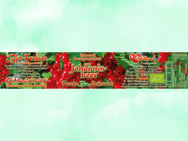 Bio Roter Johannisbeer Frucht-Aufstrich – Bild 4