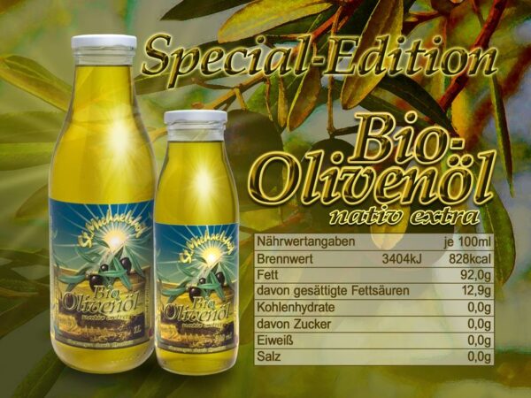 *Special Edition* Natives Bio-Olivenöl extra - erste Güteklasse – Bild 3