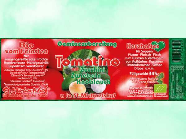 Bio Tomatino mit Zucchini, Zwiebeln, Knoblauch – Bild 4