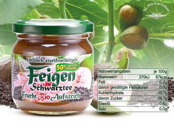 Bio Feigen und Schwarztee Frucht-Aufstrich – Bild 3