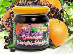 Wild Holunder-Orangen Frucht-Aufstrich
