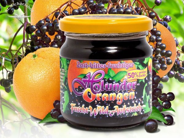 Wild Holunder-Orangen Frucht-Aufstrich – Bild 2