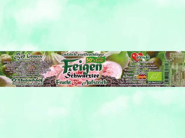 Bio Feigen und Schwarztee Frucht-Aufstrich – Bild 4