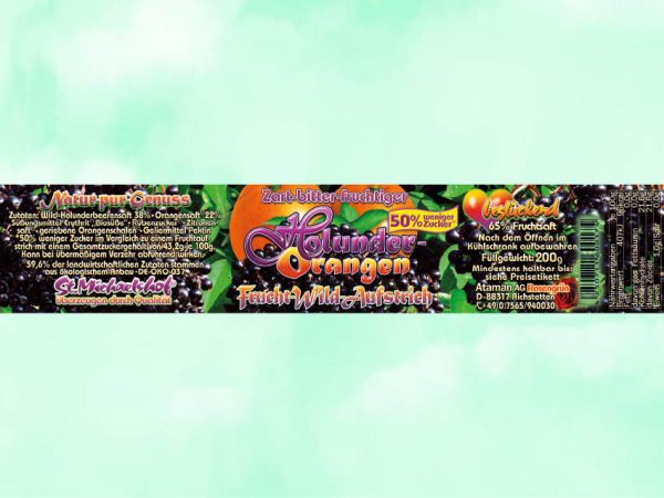 Wild Holunder-Orangen Frucht-Aufstrich – Bild 4