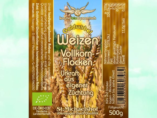 Bio Goldwirbel Weizen Vollkorn-Flocken – Bild 3