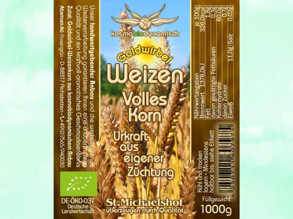 Bio Goldwirbel Weizen Volles Korn – Bild 3