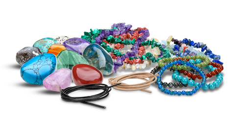 Armbänder, Halsketten & Schmucksteine